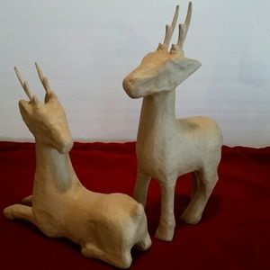 Paper mache deer